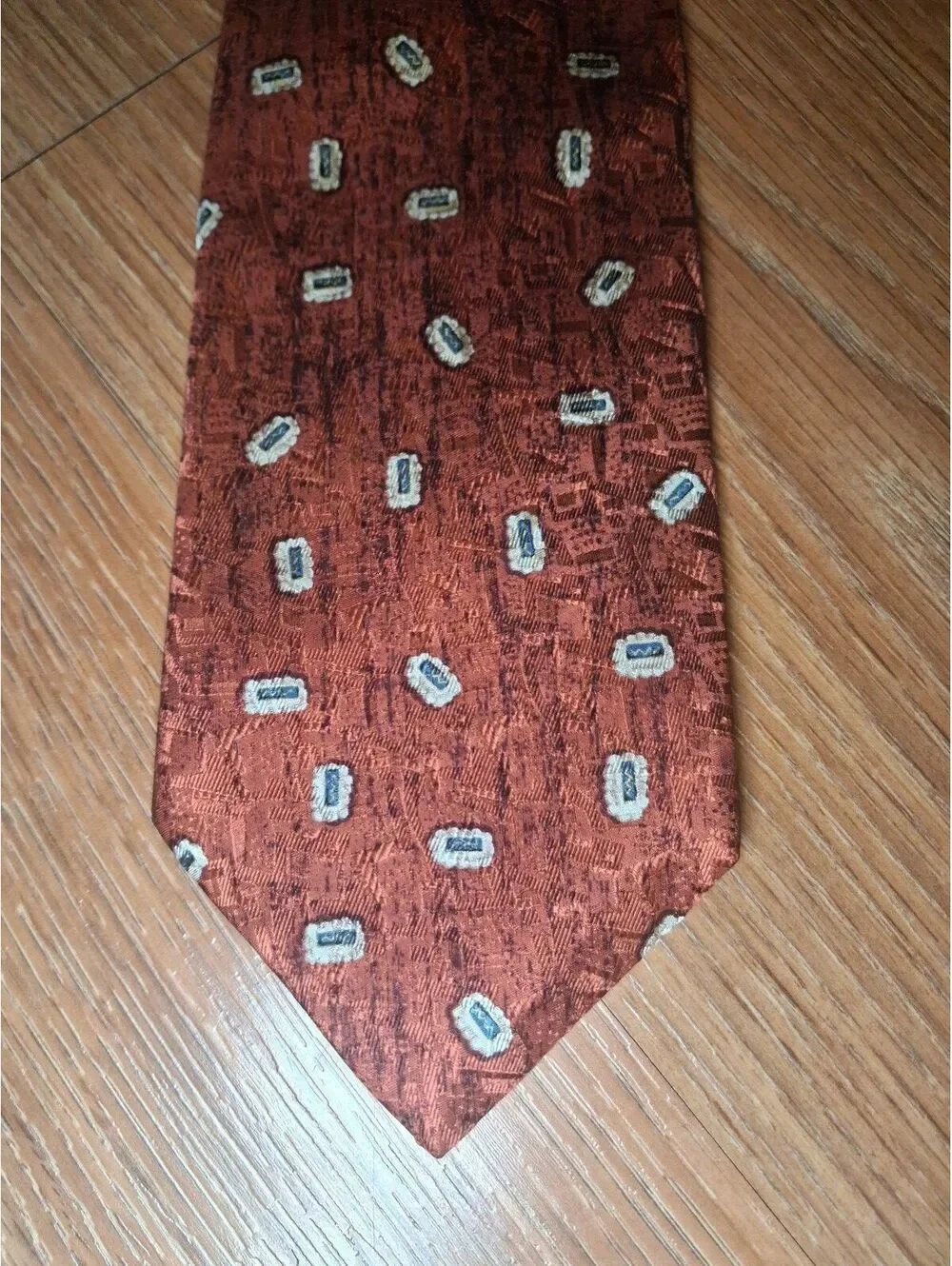 Robert Talbott 100% Silk Tie Red Wide Handmade in USA